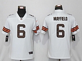 Women Nike Cleveland Browns 6 Mayfield White Vapor Limited Jersey,baseball caps,new era cap wholesale,wholesale hats